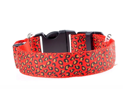 Leopard LED Dog Collar