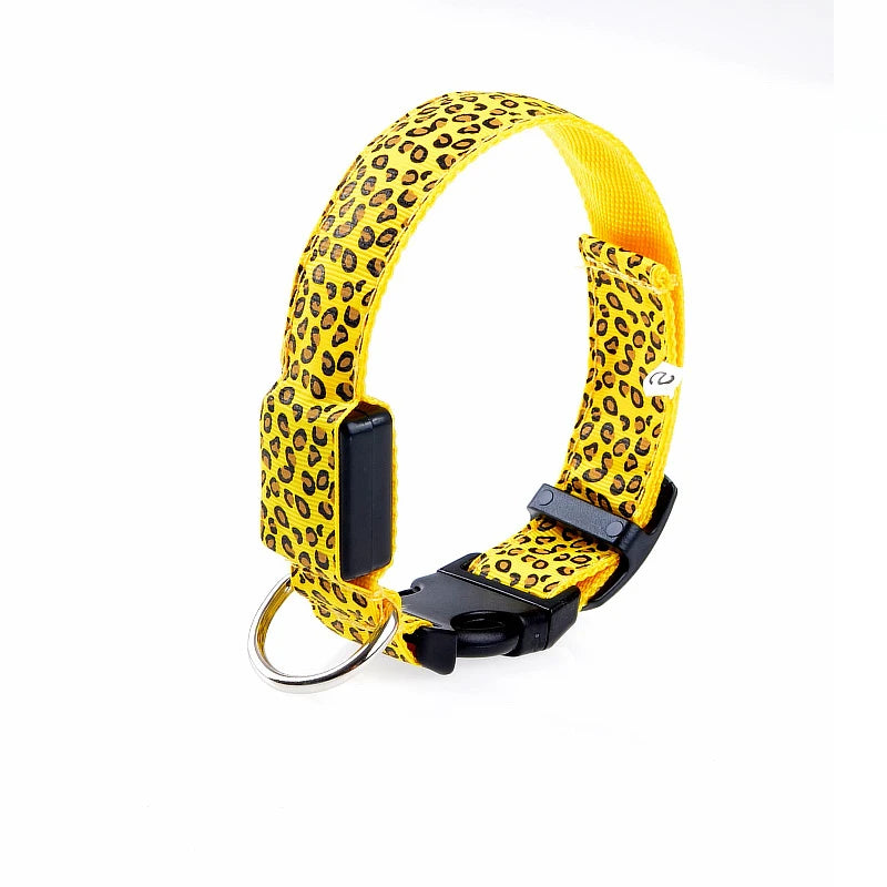 Leopard LED Dog Collar