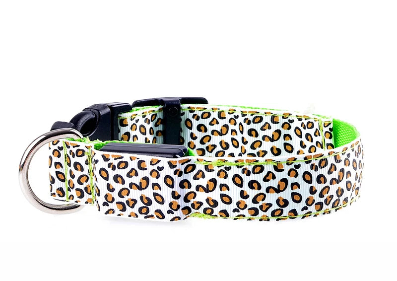 Leopard LED Dog Collar