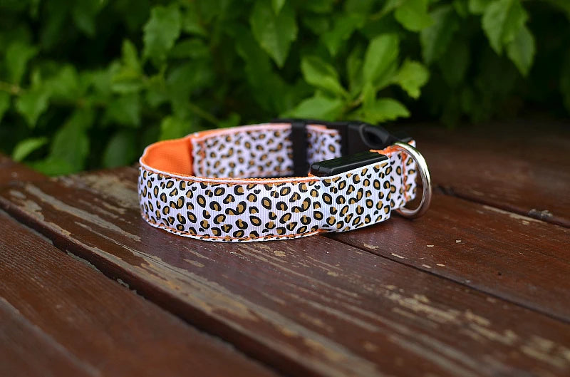 Leopard LED Dog Collar