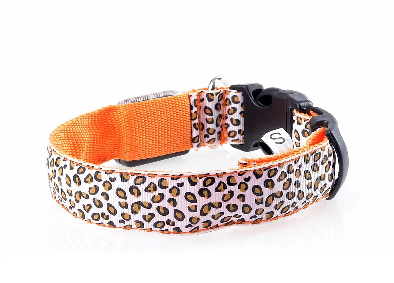 Leopard LED Dog Collar