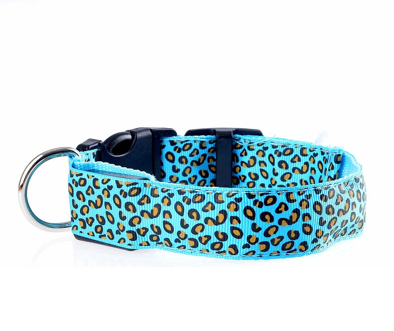 Leopard LED Dog Collar