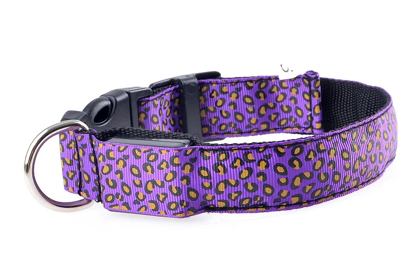 Leopard LED Dog Collar