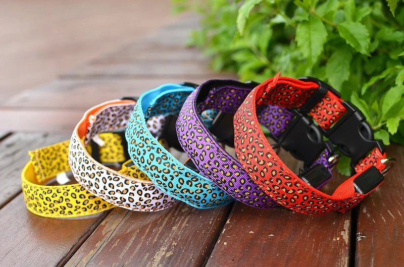 Leopard LED Dog Collar