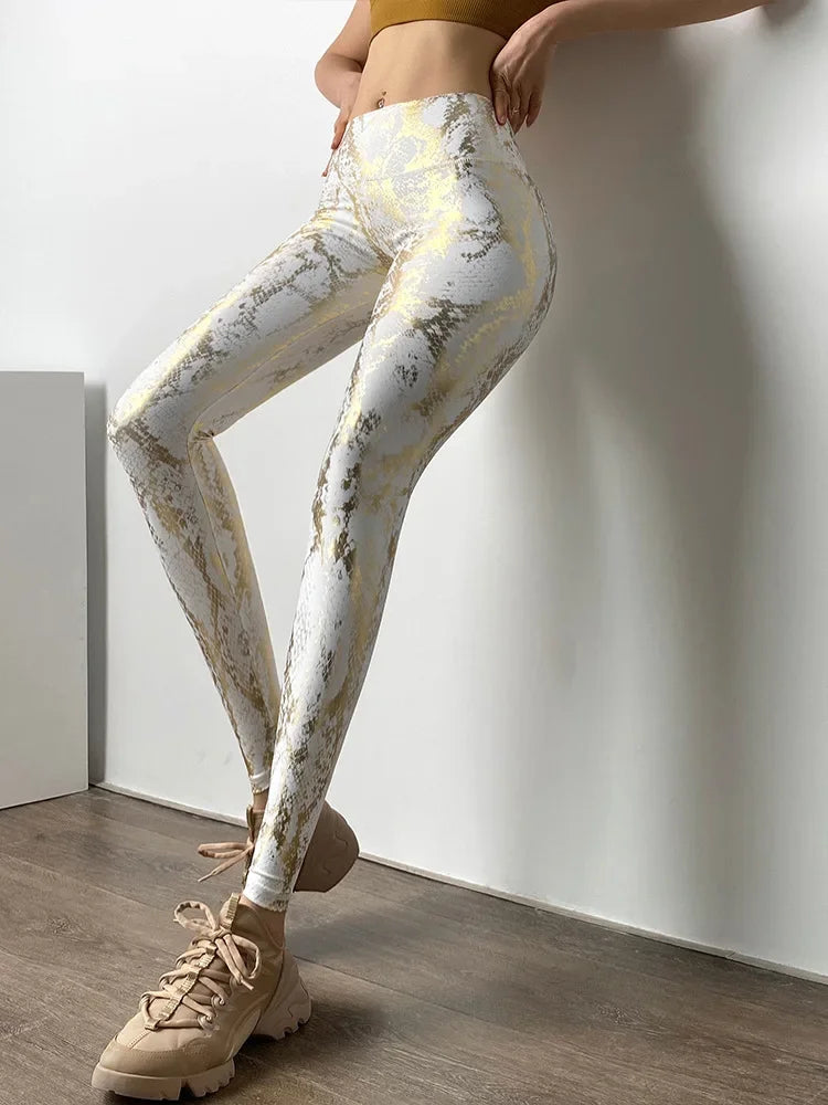 Snakeskin Scrunch Gym Leggings