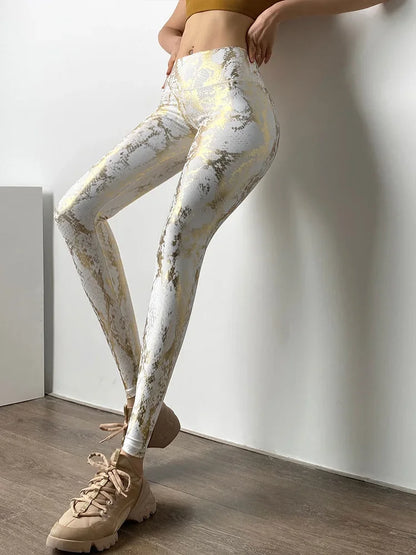 Snakeskin Scrunch Gym Leggings