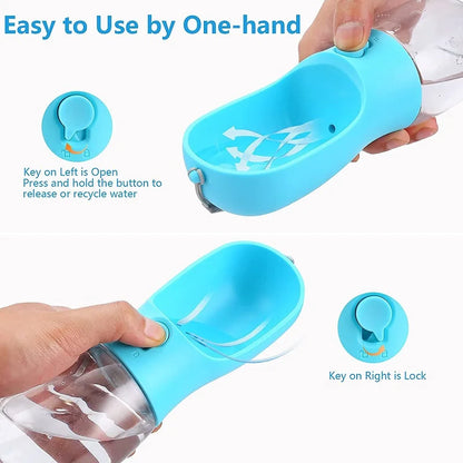 3 In 1 Portable Dog & Cat Water Bottle Food Feeder Drinker Poop Dispenser