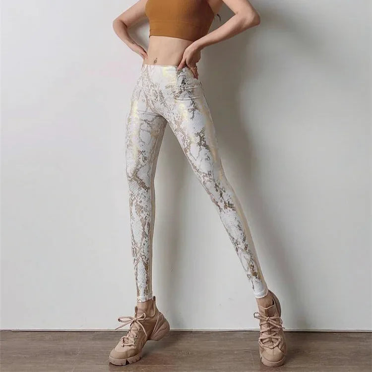 Snakeskin Scrunch Gym Leggings