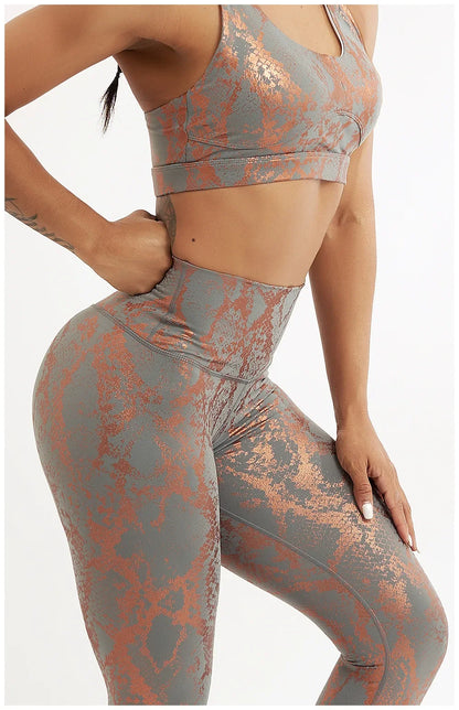 Snakeskin Scrunch Gym Leggings