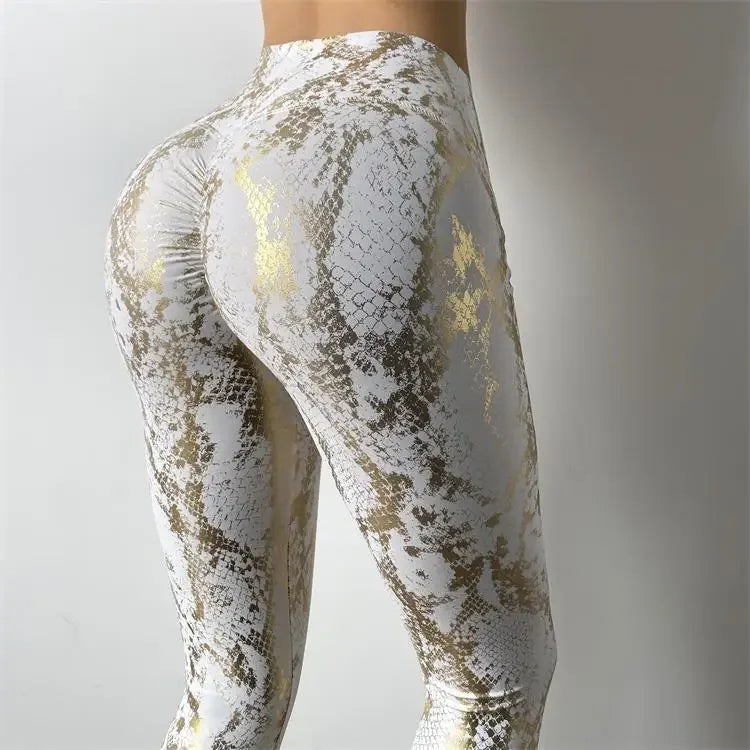 Snakeskin Scrunch Gym Leggings