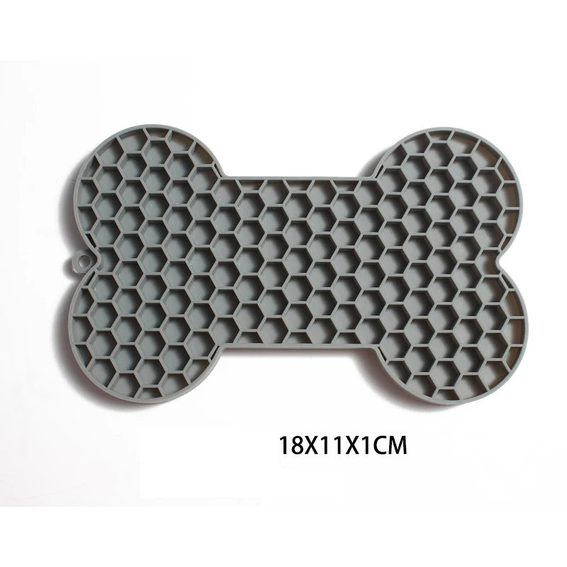 Bone Shape Silicone Licking Pad