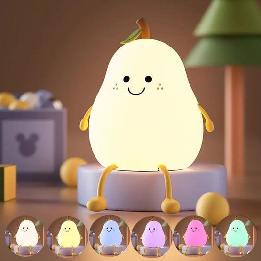 Led Cute Squishy Pear Night Light